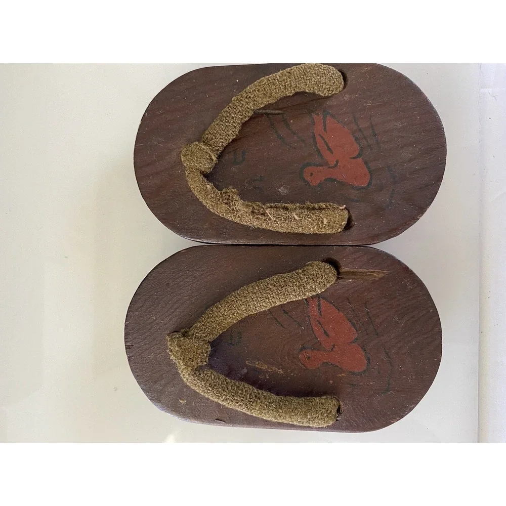 Kids Baby Japanese Traditional Clogs Geta Wooden Shoes Samurai Flip Flop 4.5